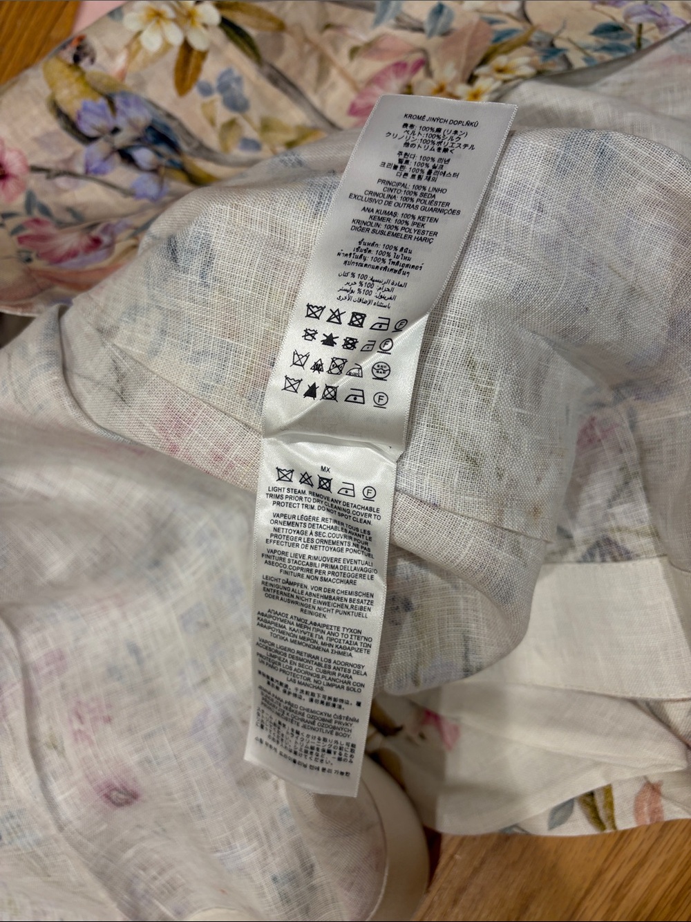 NWOT Zimmermann Floral Print Midi Linen Dress Size AU 0/1/2/3 - Picture 13 of 13
